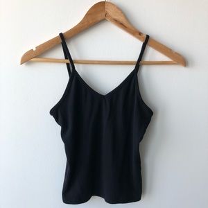 Black V Neck Crop Top